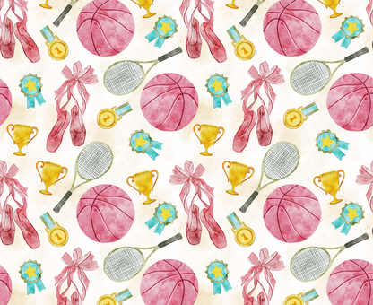 Via Pia Athena fabric – hobby-themed collectible cotton fat quarter for girls who craft