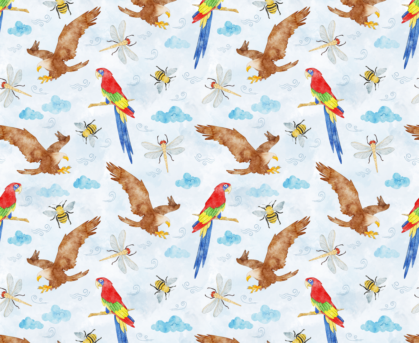 Via Pia Celeste fabric – ultra rare nature-themed collectible cotton fat quarter for young creators