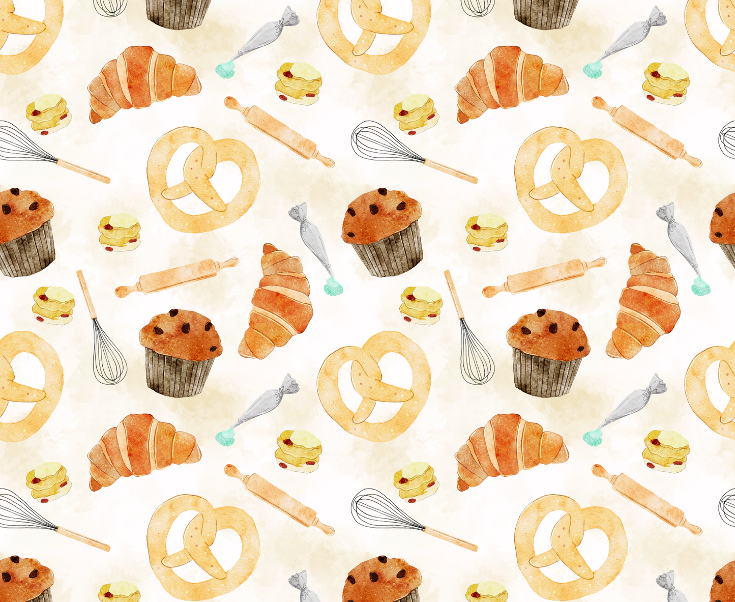 Via Pia Cinnamon fabric – ultra rare food-themed collectible cotton fat quarter for kids crafting