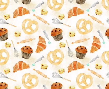 Via Pia Cinnamon fabric – ultra rare food-themed collectible cotton fat quarter for kids crafting