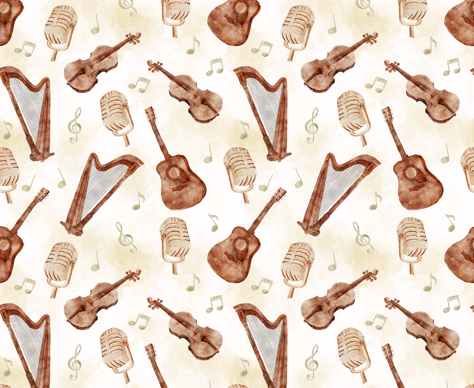 Via Pia Melody fabric – rare hobby-themed collectible cotton fat quarter for sewing projects