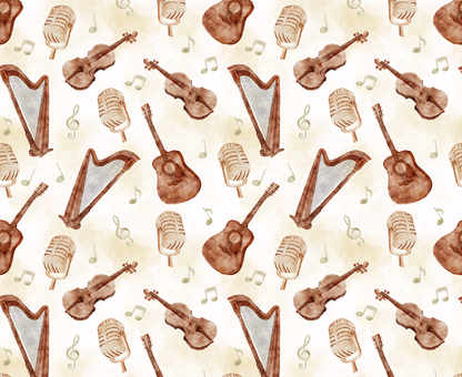 Via Pia Melody fabric – rare hobby-themed collectible cotton fat quarter for sewing projects